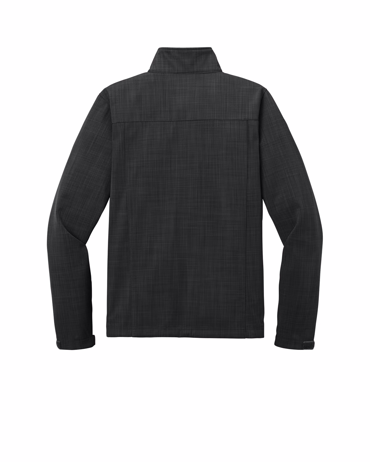 Custom Eddie Bauer Shaded Crosshatch Soft Shell Jacket, Black, back view