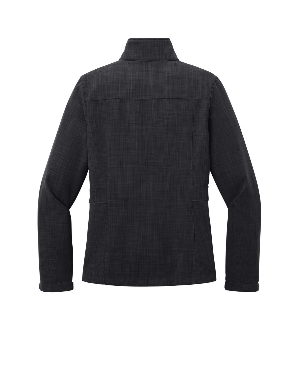 Custom Eddie Bauer Women's Shaded Crosshatch Soft Shell Jacket, Black, back view