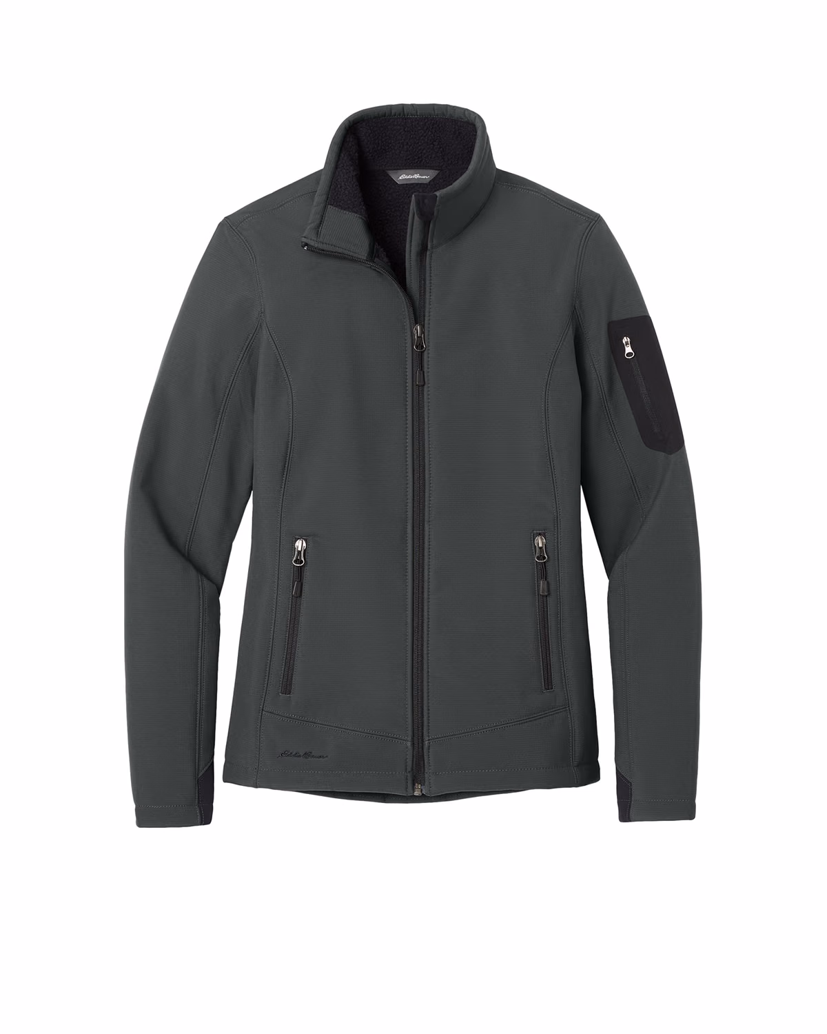 Custom Eddie Bauer Women's Rugged Ripstop Soft Shell Jacket, Grey Steel, front view