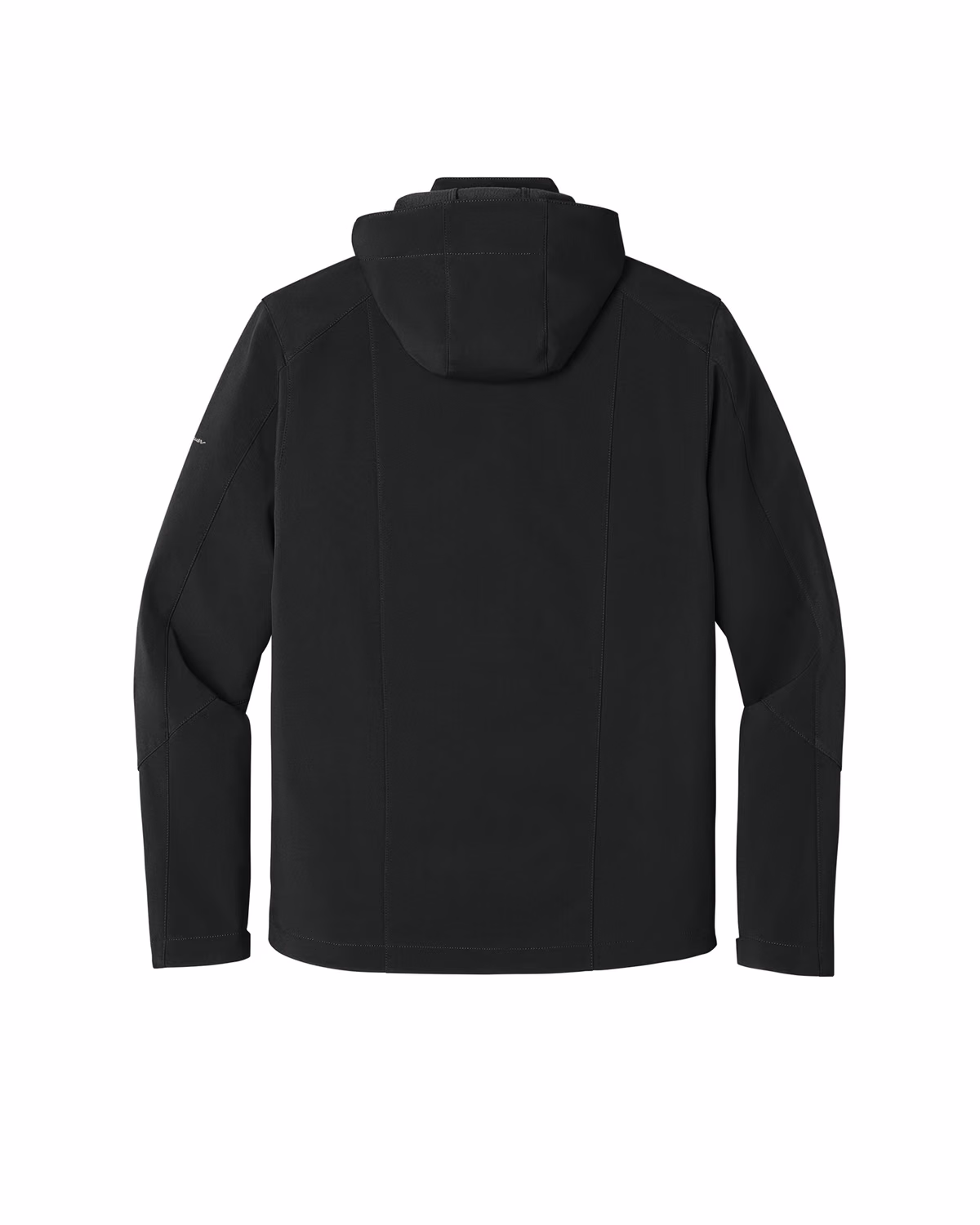 Custom Eddie Bauer Hooded Soft Shell Parka, Black, back view