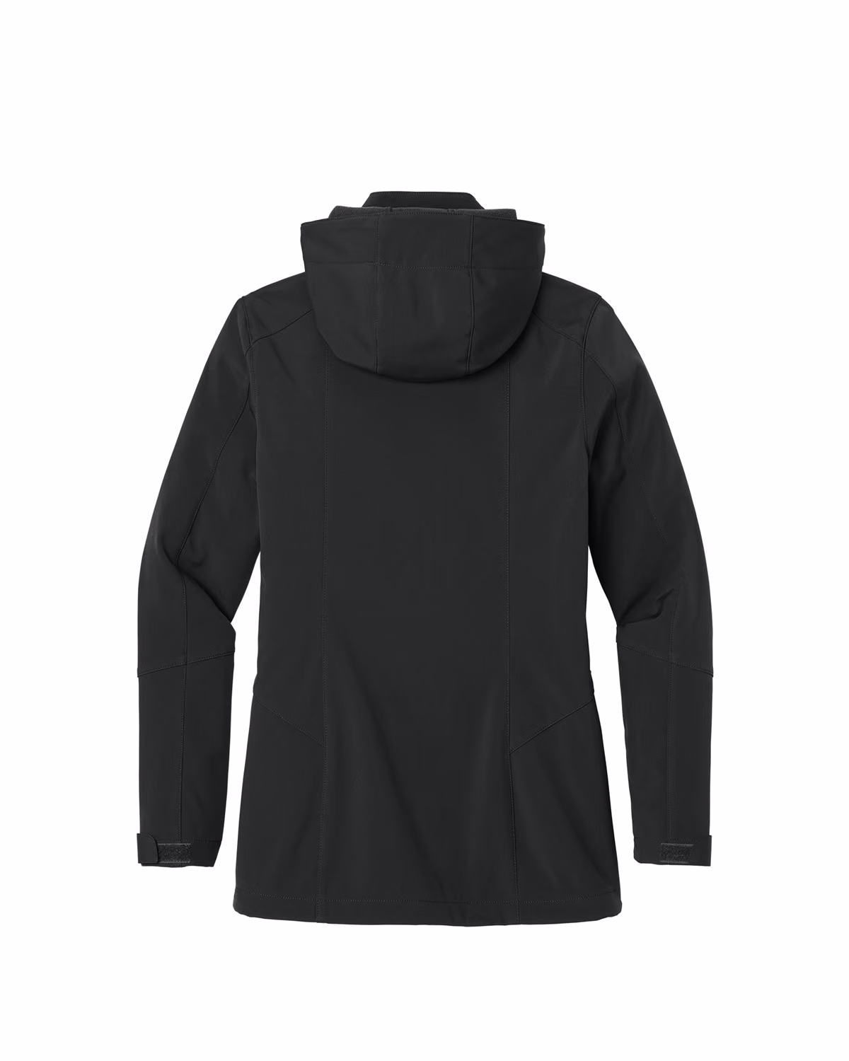 Custom Eddie Bauer Women's Hooded Soft Shell Parka, Black, back view