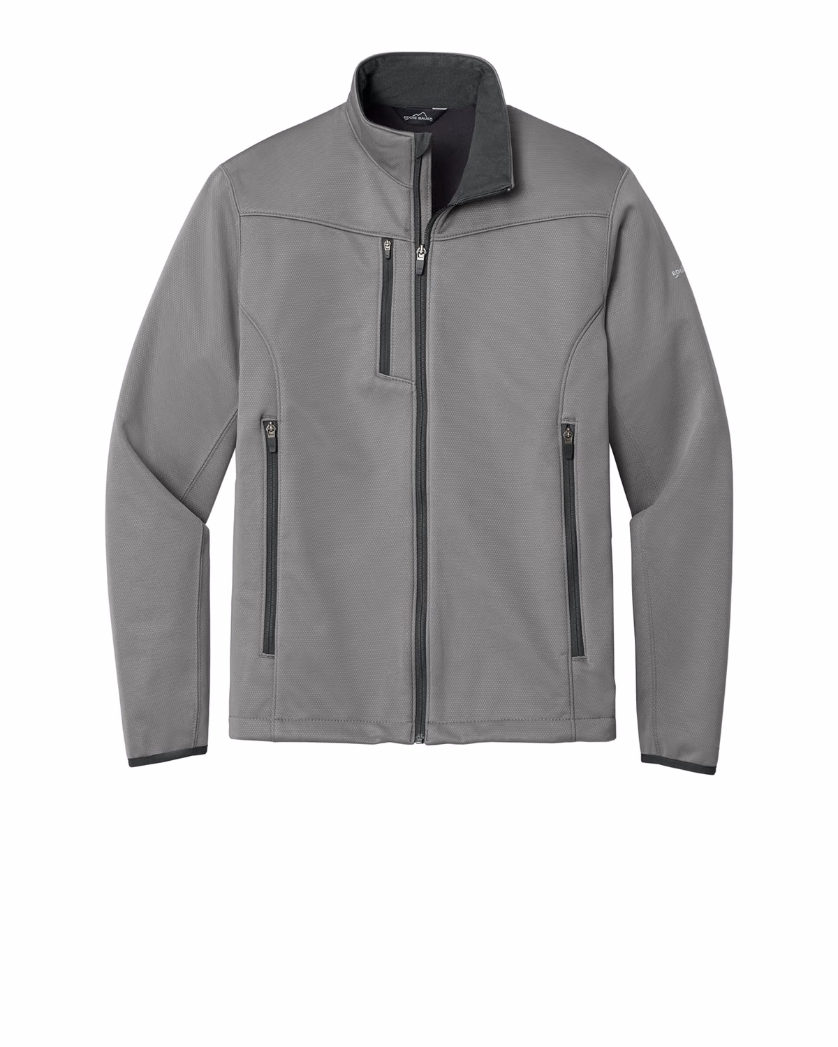 Custom Eddie Bauer Weather-Resist Soft Shell Jacket, Chrome, front view