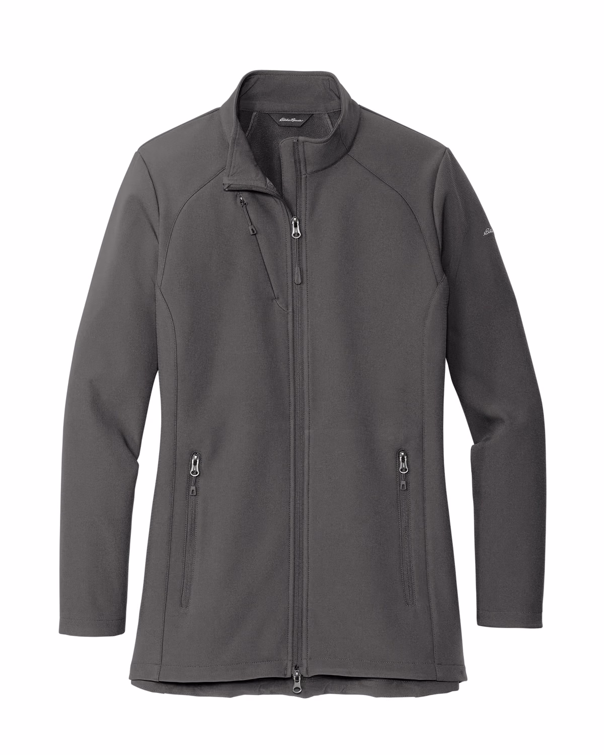 Custom Eddie Bauer Women's Stretch Soft Shell Jacket, Iron Gate, front view