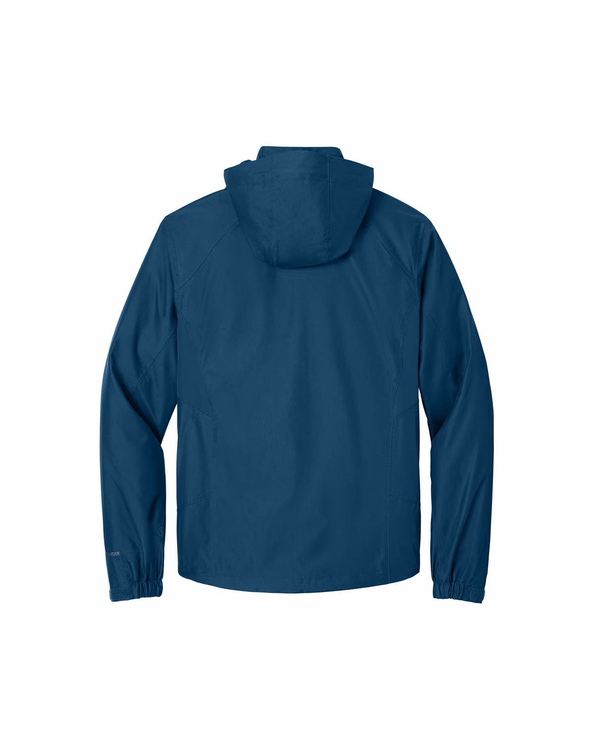 Custom Eddie Bauer Rain Jacket, Deep Sea Blue/ Dark Adriatic, back view