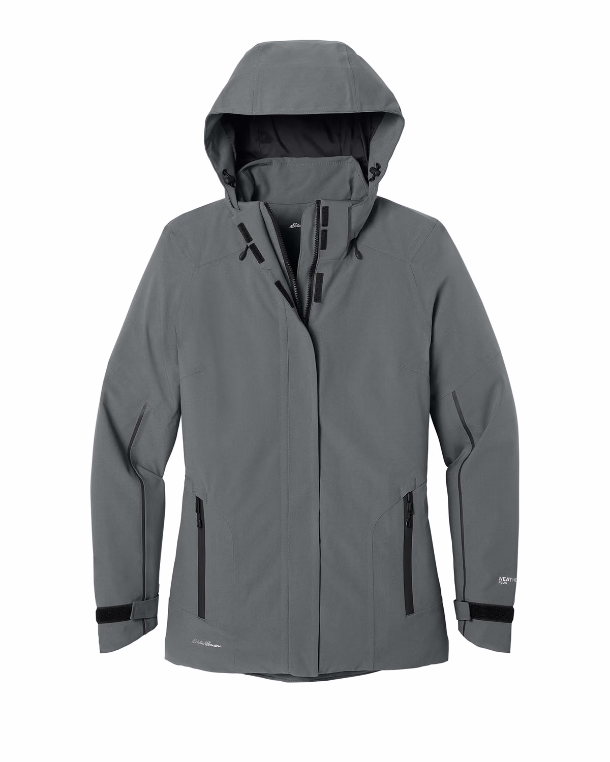 Custom Eddie Bauer Women's WeatherEdge Plus Insulated Jacket, Metal Grey, front view