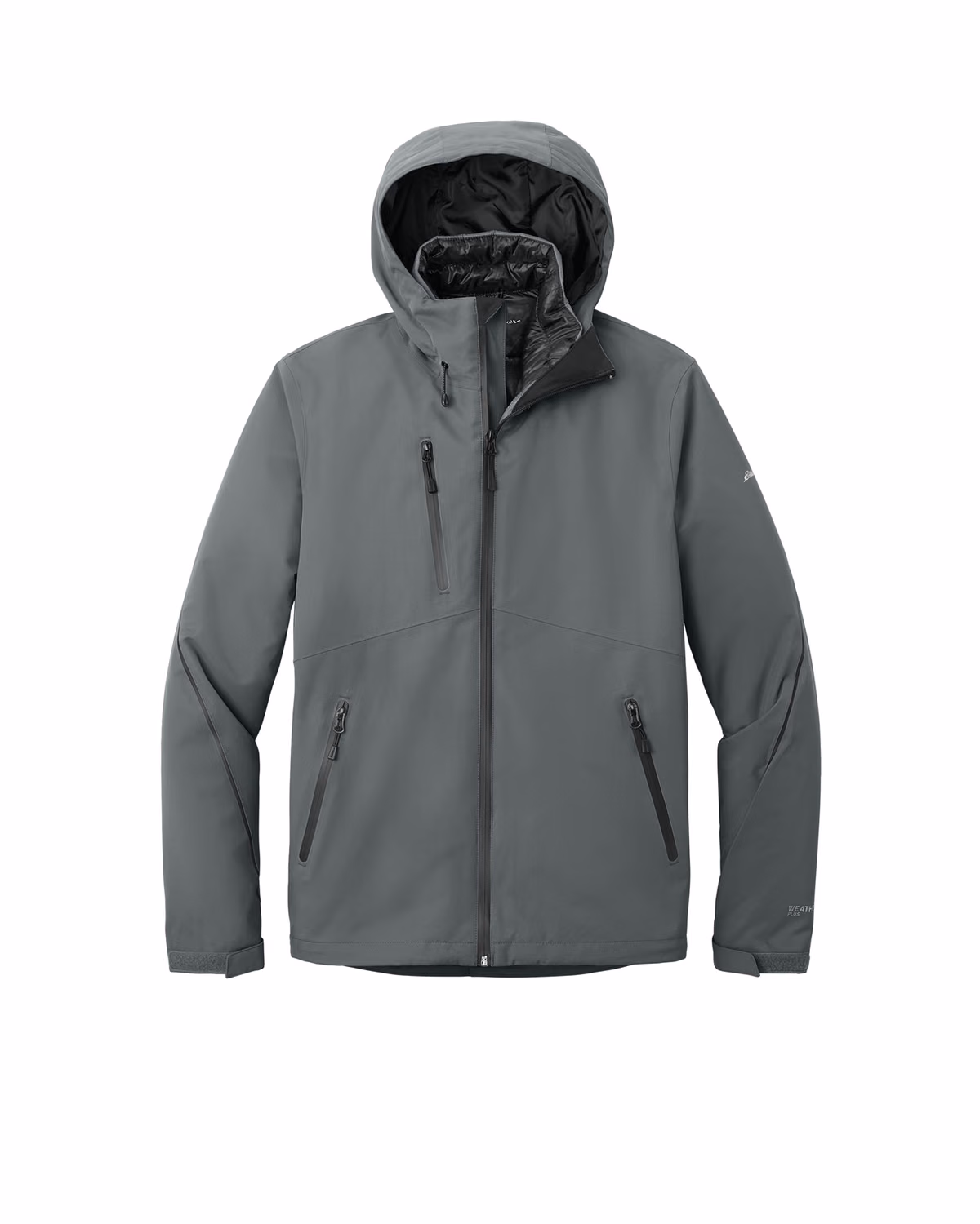 Custom Eddie Bauer WeatherEdge Plus 3-in-1 Jacket, Metal Grey, front view