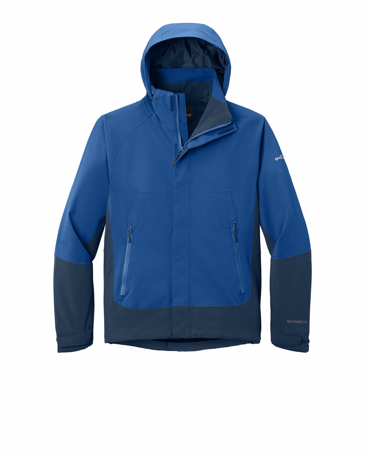 Custom Eddie Bauer WeatherEdge Jacket, Cobalt Blue/ River Blue Navy, front view