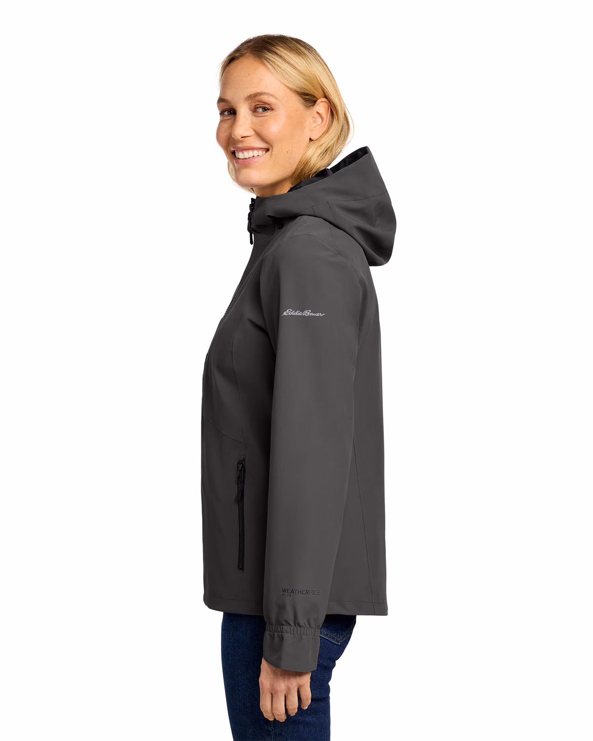 Custom Eddie Bauer Women's WeatherEdge Plus Jacket, Iron Gate, side view