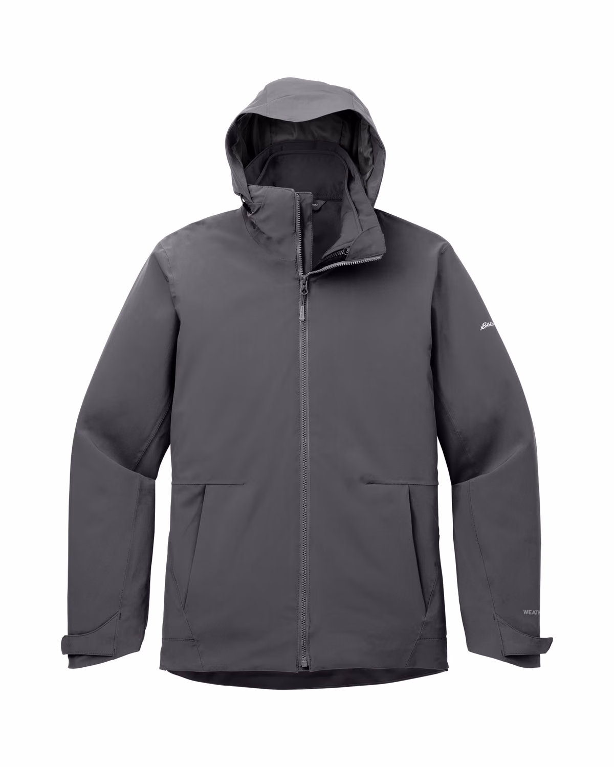 Custom Eddie Bauer WeatherEdge 3-in-1 Jacket, Grey Steel/ Metal Grey, front view