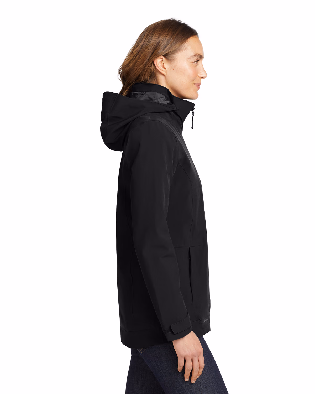 Custom Eddie Bauer Women's WeatherEdge 3-in-1 Jacket, Black/ Storm Grey, side view