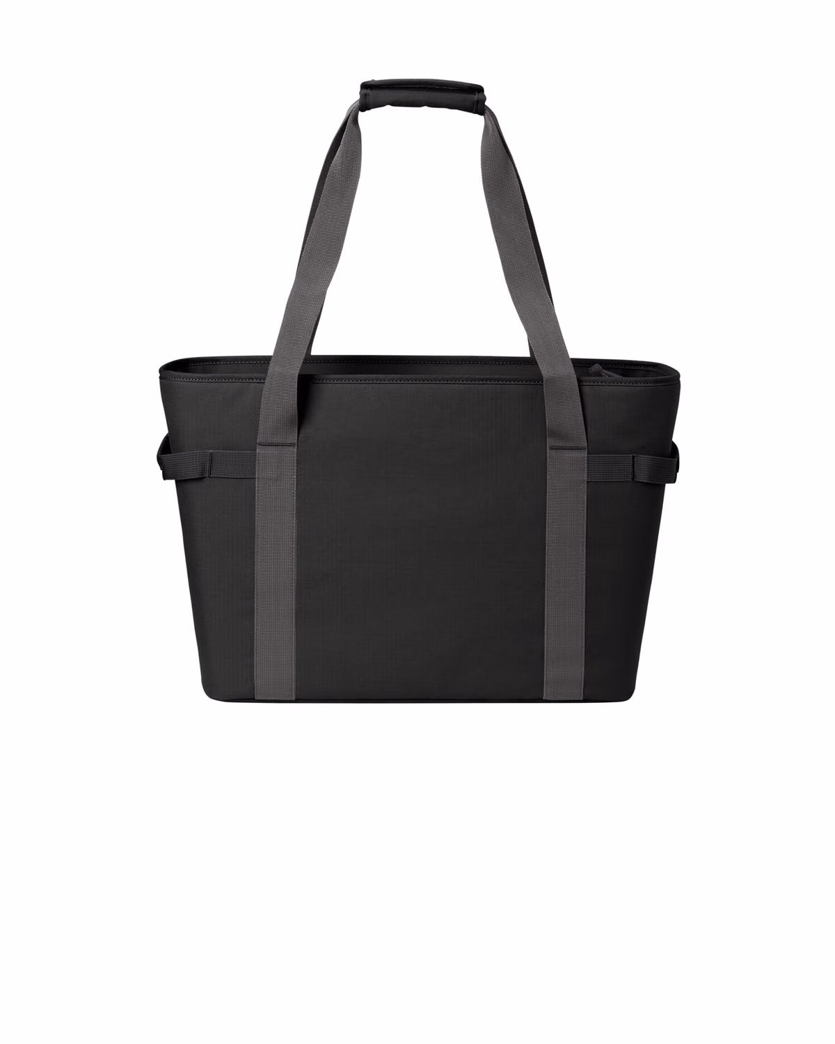 Custom Eddie Bauer Max Cool Tote Cooler - Black/ Grey Steel back