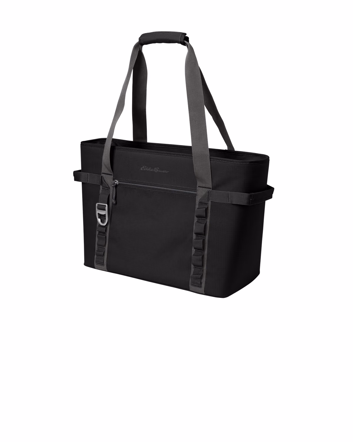 Custom Eddie Bauer Max Cool Tote Cooler - Black/ Grey Steel side