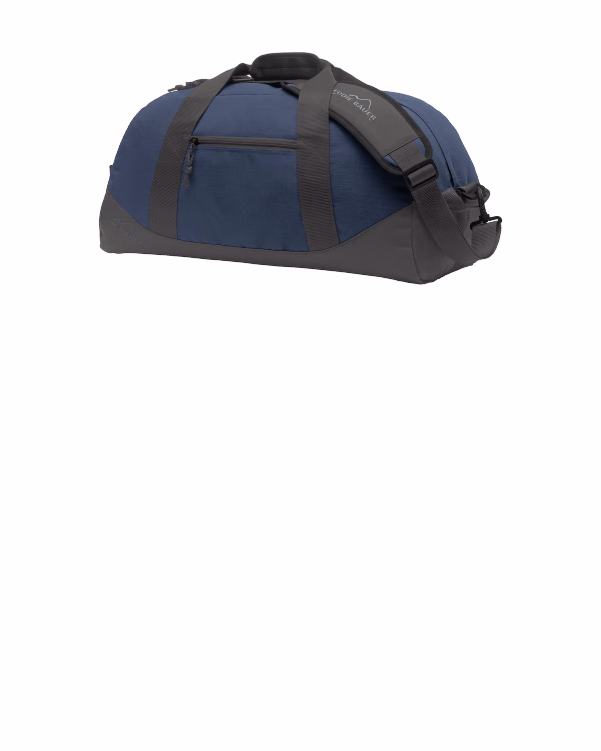 Custom Eddie Bauer Medium Ripstop Duffel, Coast Blue/ Grey Steel, front view