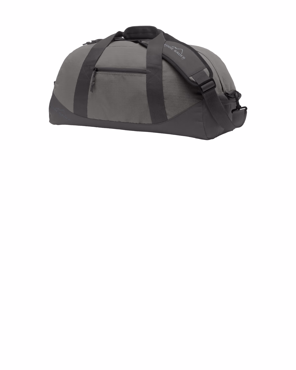Custom Eddie Bauer Medium Ripstop Duffel, Pewter Grey/ Grey Steel, front view