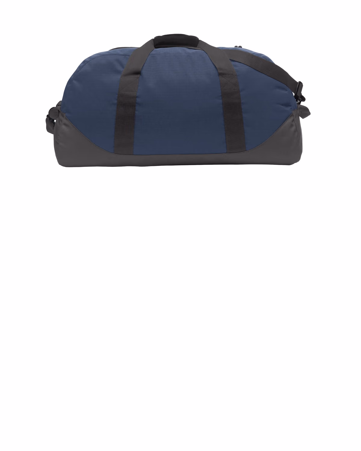 Custom Eddie Bauer Large Ripstop Duffel, Coast Blue/ Grey Steel, back view