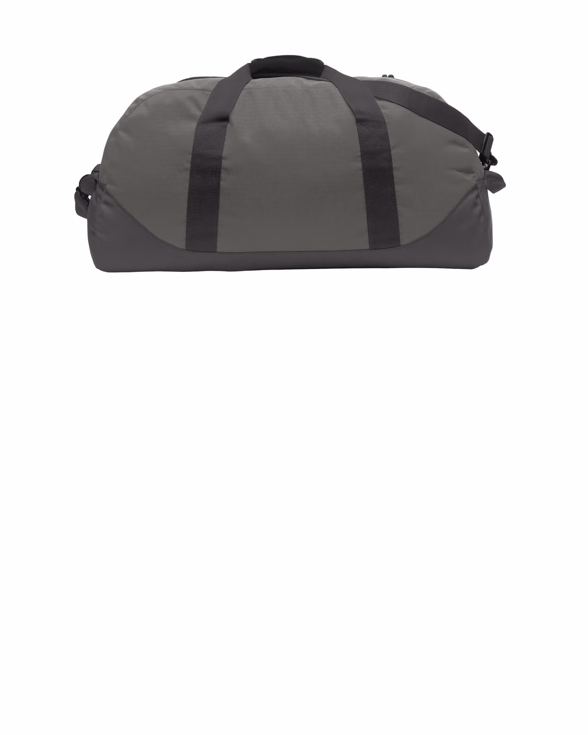 Custom Eddie Bauer Large Ripstop Duffel, Pewter Grey/ Grey Steel, back view