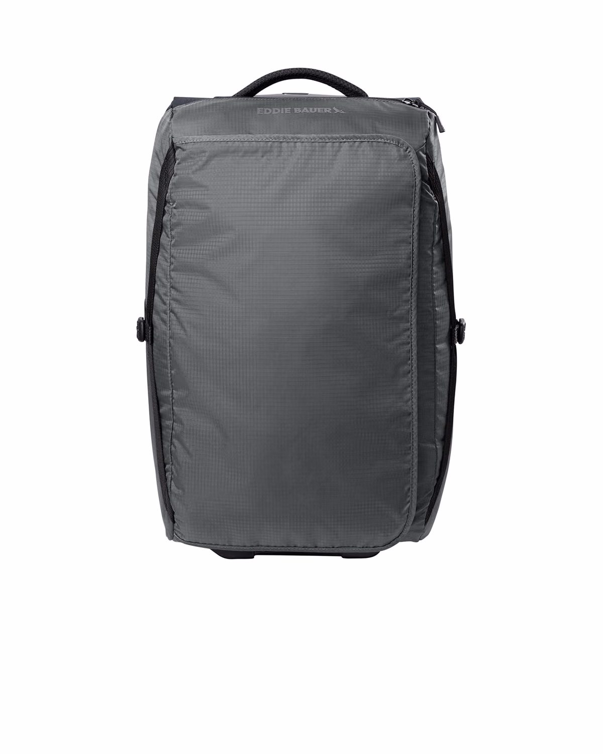 Custom Eddie Bauer Excursion Roller Duffel, Grey Steel, front view