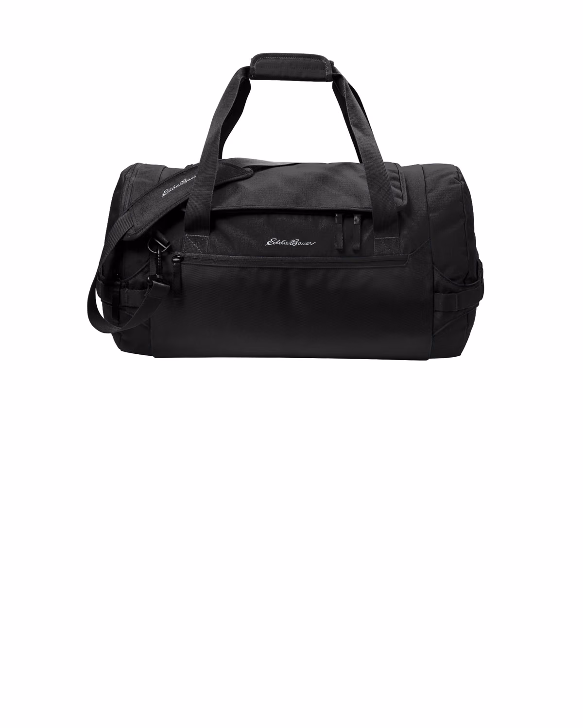 Custom Eddie Bauer Tour Duffel, Black, front view