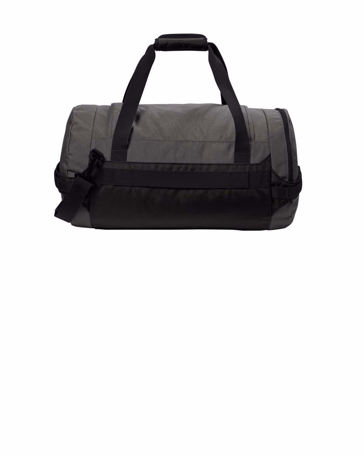Custom Eddie Bauer Tour Duffel - Grey Steel Heather/ Black back