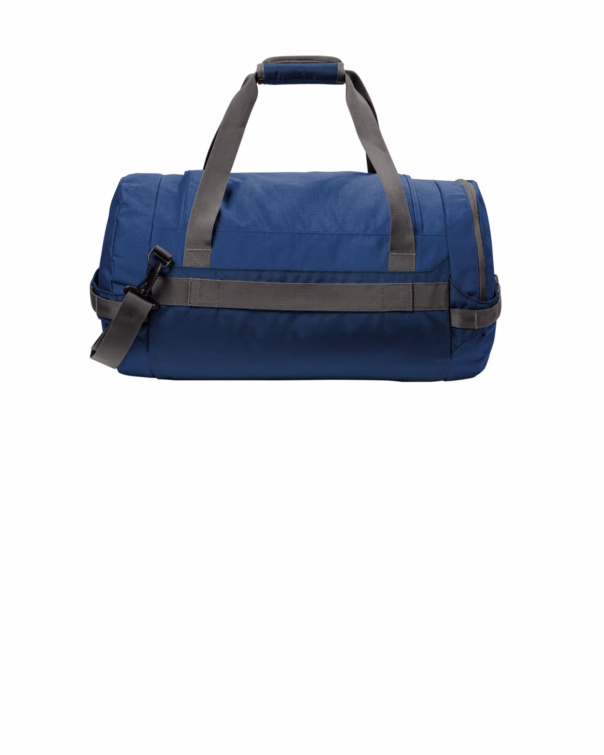 Custom Eddie Bauer Tour Duffel - Sapphire Blue/ Grey Steel back