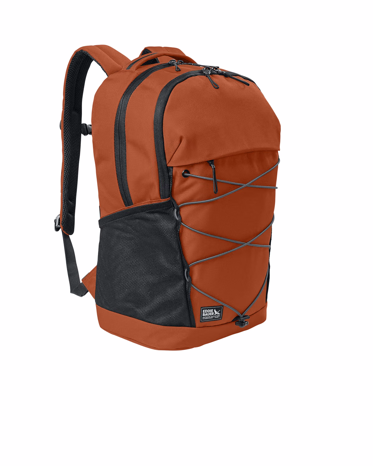Custom Eddie Bauer Adventurer Backpack, Amber Orange, side view