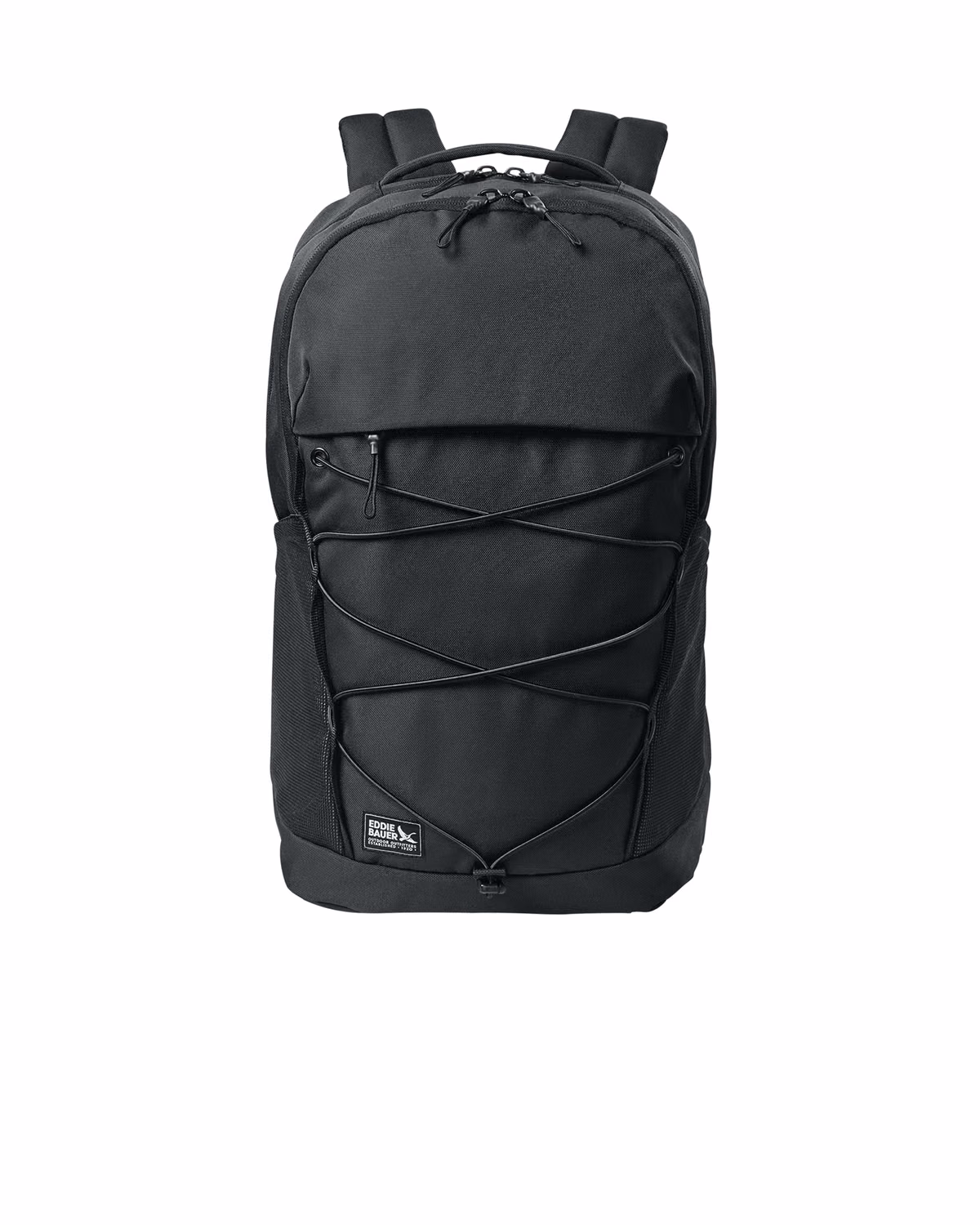 Custom Eddie Bauer Adventurer Backpack, Black, front view