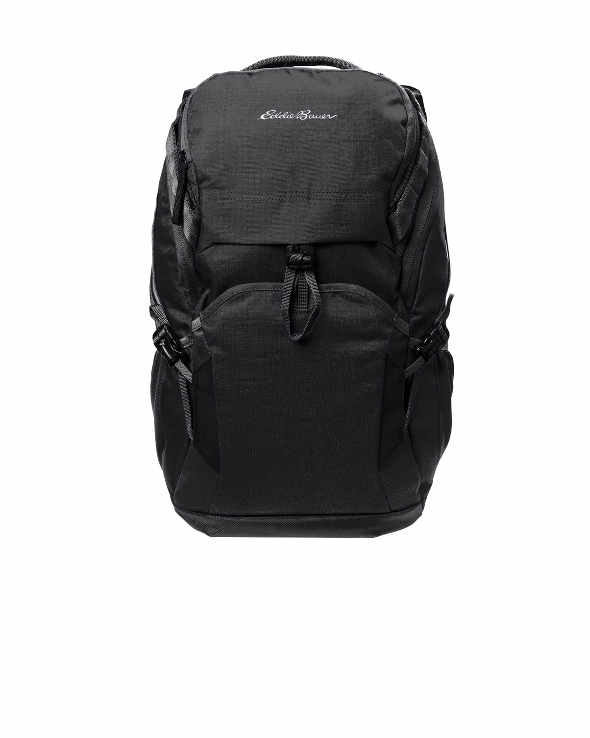 Custom Eddie Bauer Tour Backpack, Black, front view