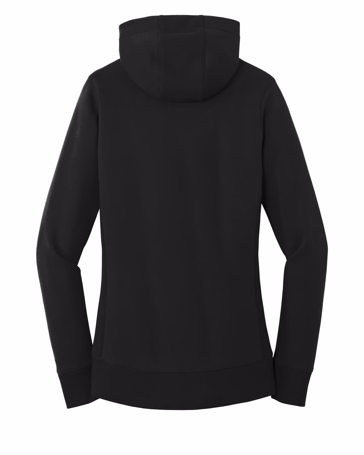 Custom New Era Women's French Terry Pullover Hoodie - Black flat back