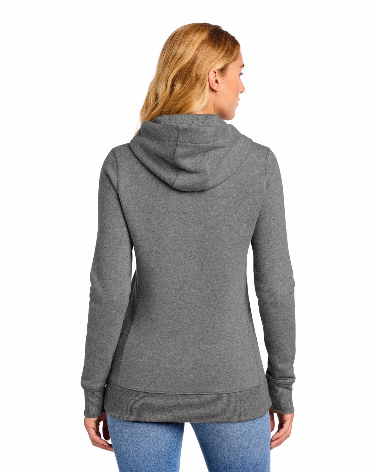 Custom New Era Women's French Terry Pullover Hoodie - Black Twist back