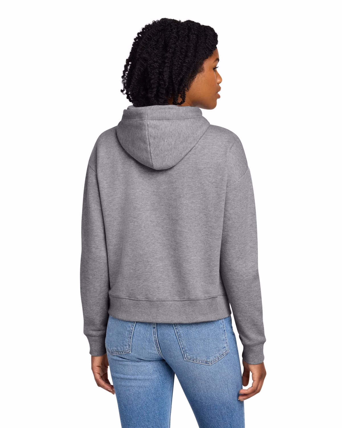 Custom New Era Women's Comeback Fleece Pullover Hoodie - Athletic Heather back