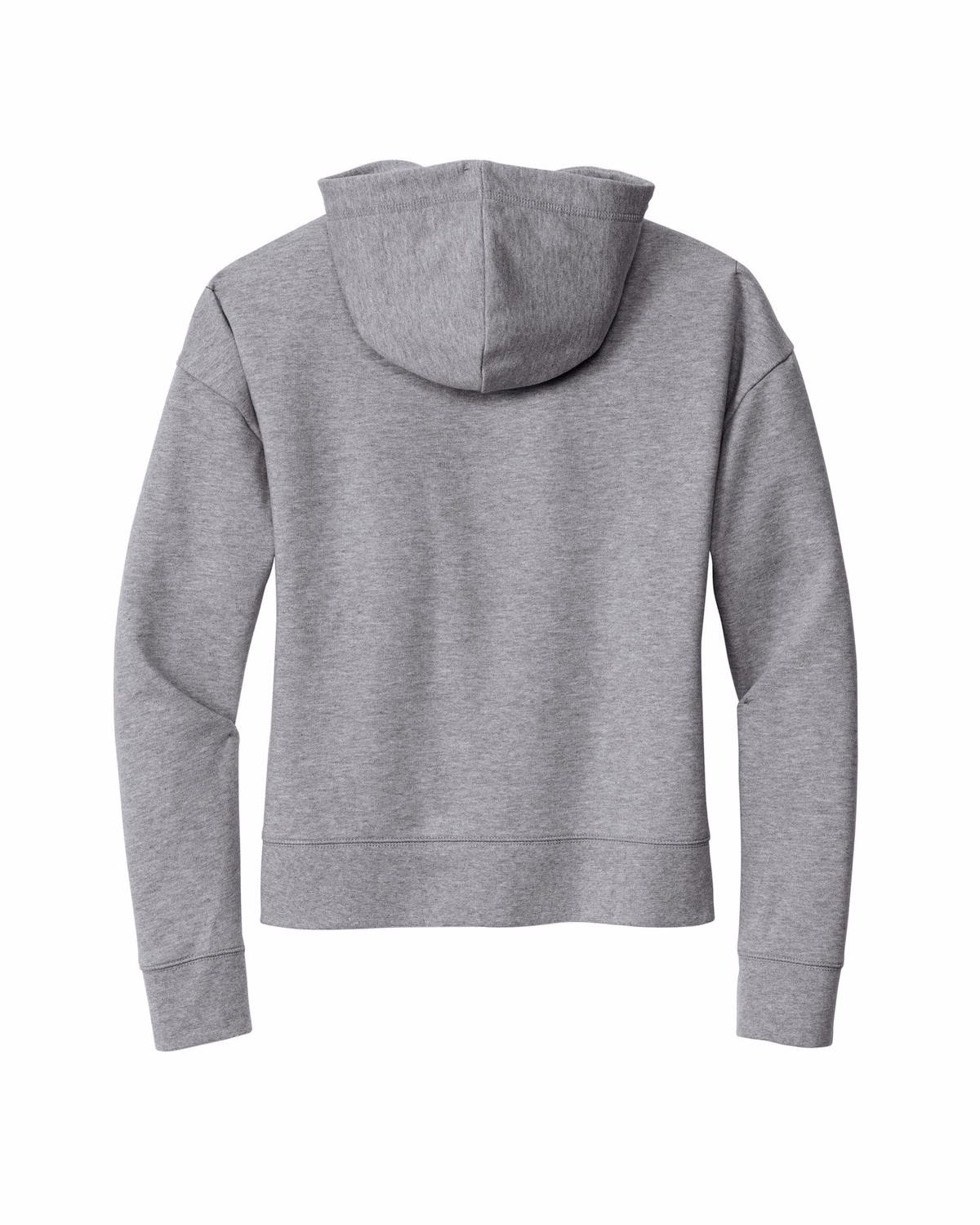 Custom New Era Women's Comeback Fleece Pullover Hoodie - Athletic Heather flat back