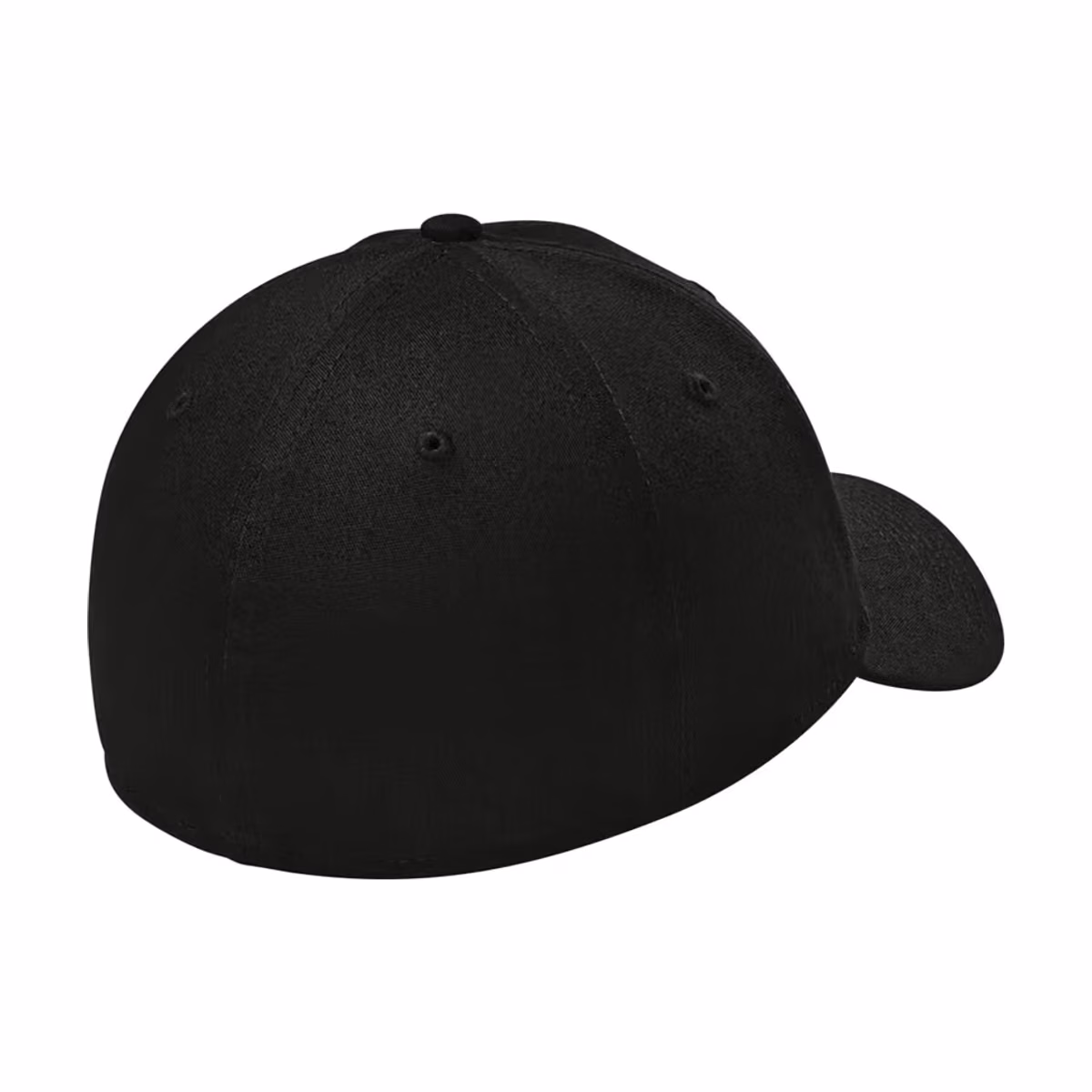 Custom New Era Structured Stretch Cotton Cap, Flag Black, back view