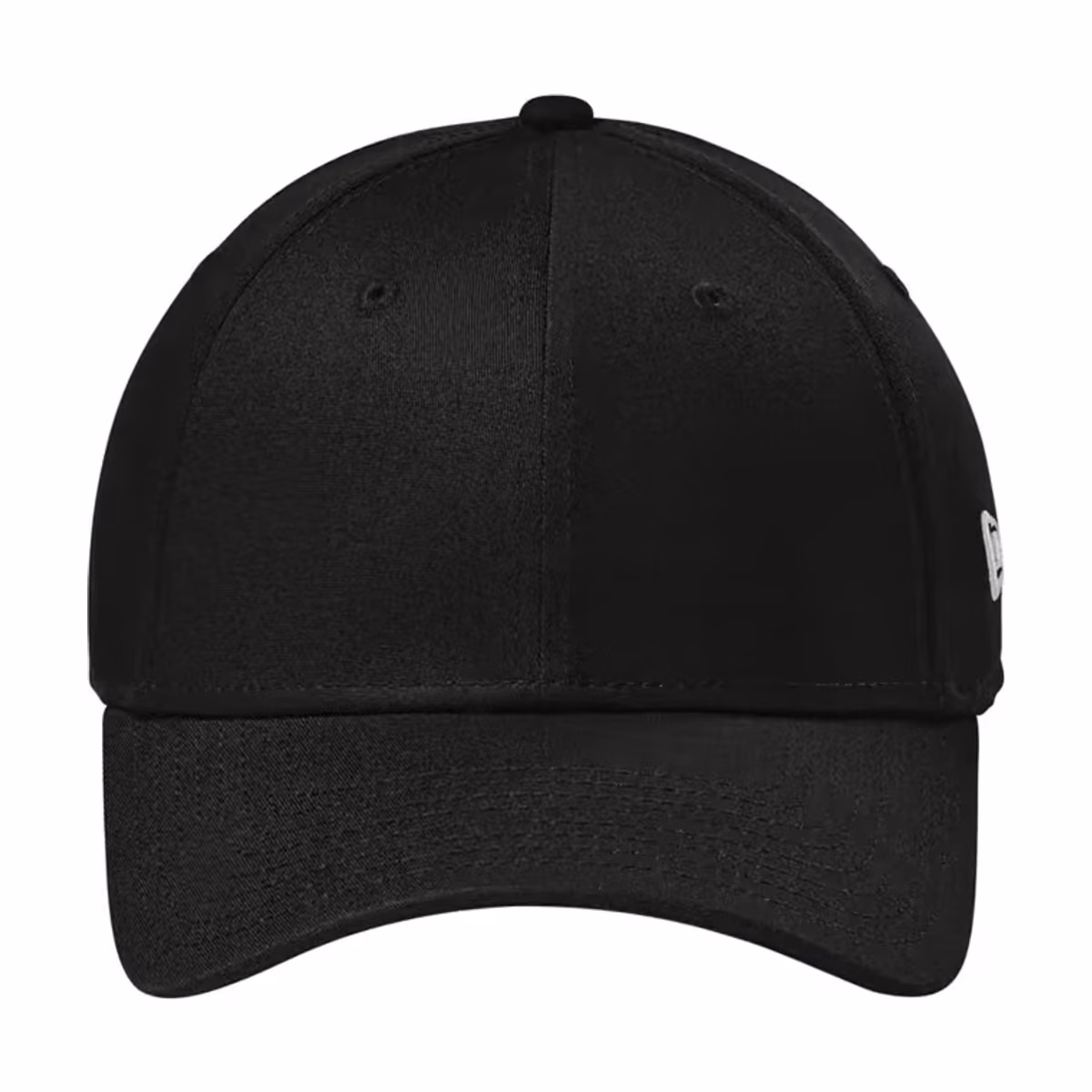 Custom New Era Structured Stretch Cotton Cap, Flag Black, front view