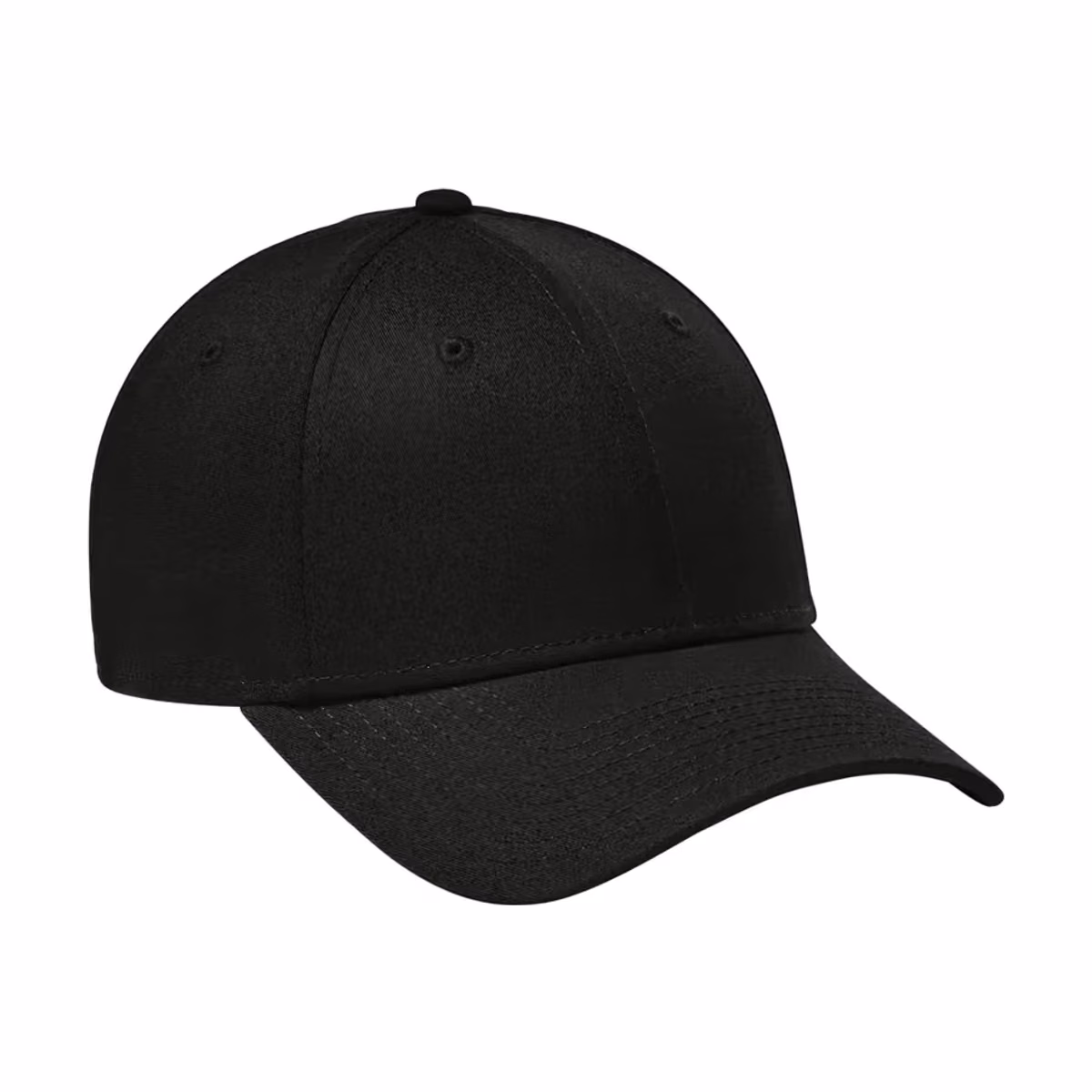 Custom New Era Structured Stretch Cotton Cap, Flag Black, side view