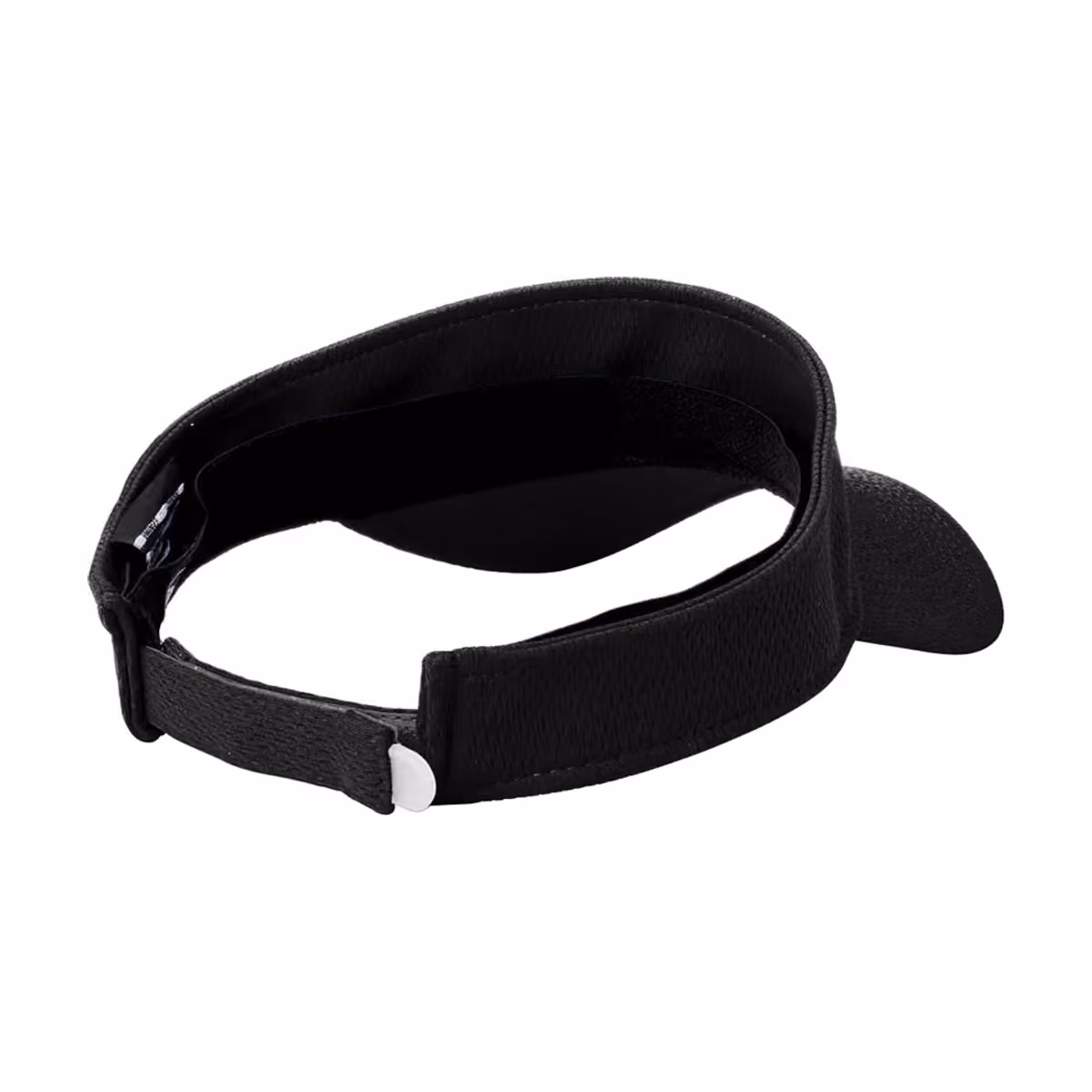 Custom New Era Performance Dash Adjustable Visor, Black, back view