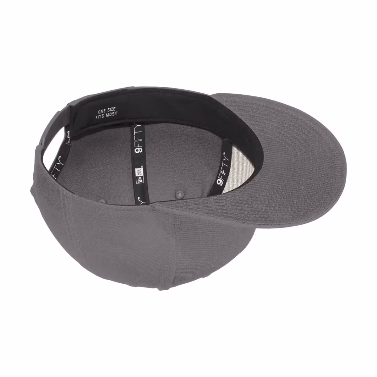 Custom New Era Flat Bill Snapback Cap - Charcoal inside
