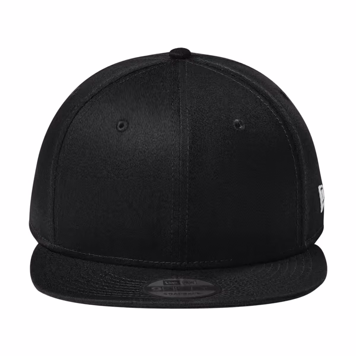 Custom New Era Flat Bill Snapback Cap - Flag Black front 2