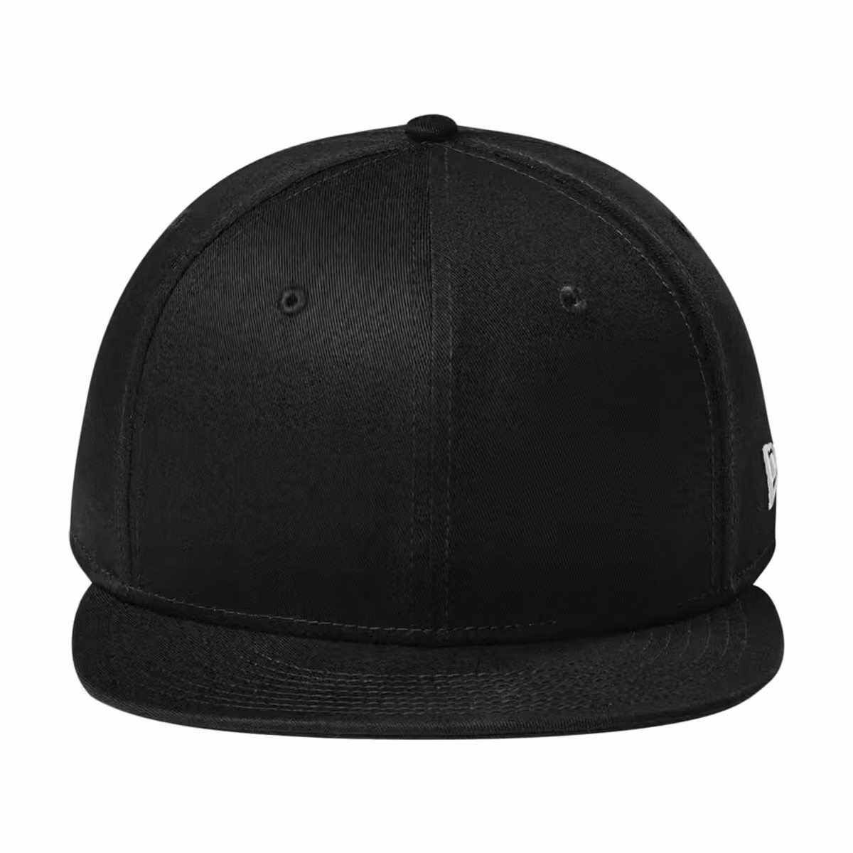 Custom New Era Flat Bill Snapback Cap - Flag Black front