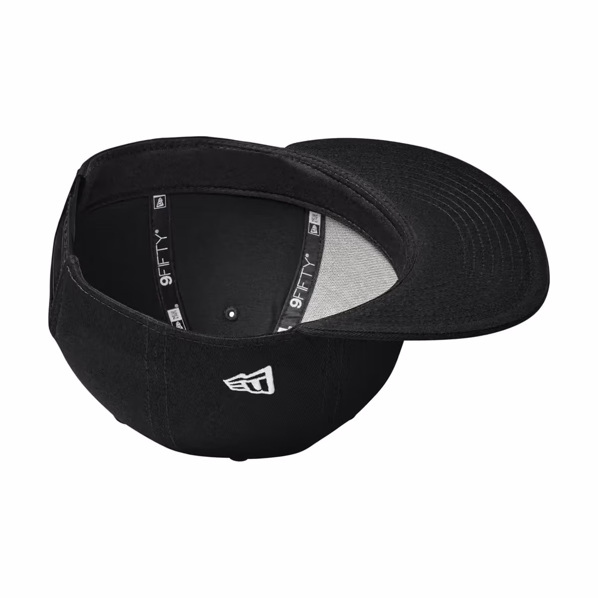 Custom New Era Flat Bill Snapback Cap - Flag Black inside