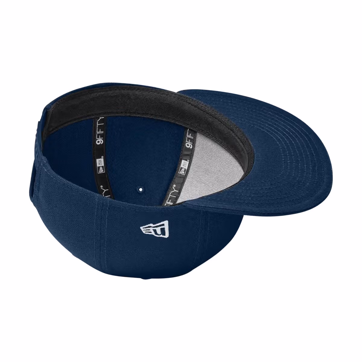 Custom New Era Standard Fit Flat Bill Snapback Cap - Flag Deep Navy inside