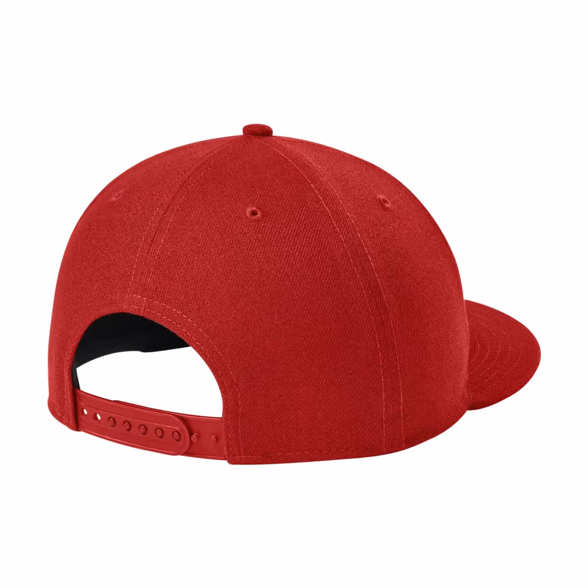 Custom New Era Standard Fit Flat Bill Snapback Cap - Flag Scarlet back