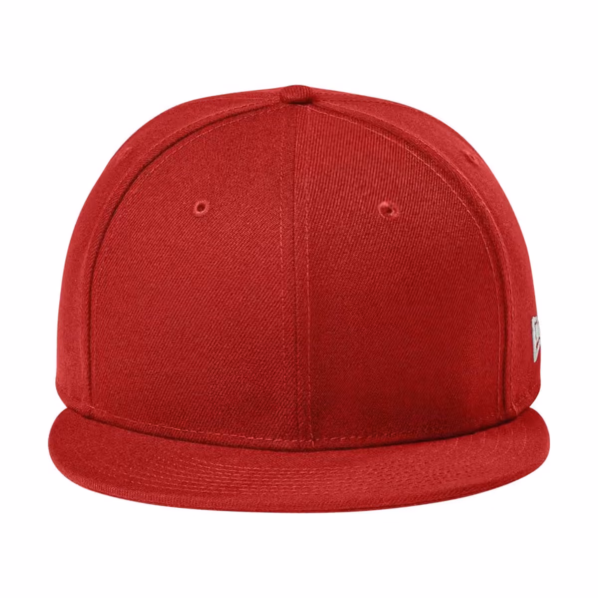 Custom New Era Standard Fit Flat Bill Snapback Cap - Flag Scarlet front