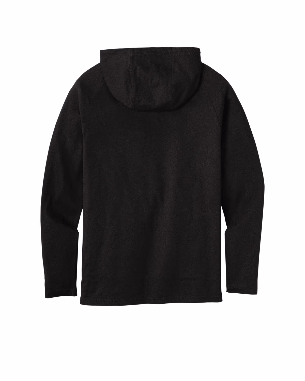 Custom New Era Tri-Blend Hoodie - Black Solid flat back