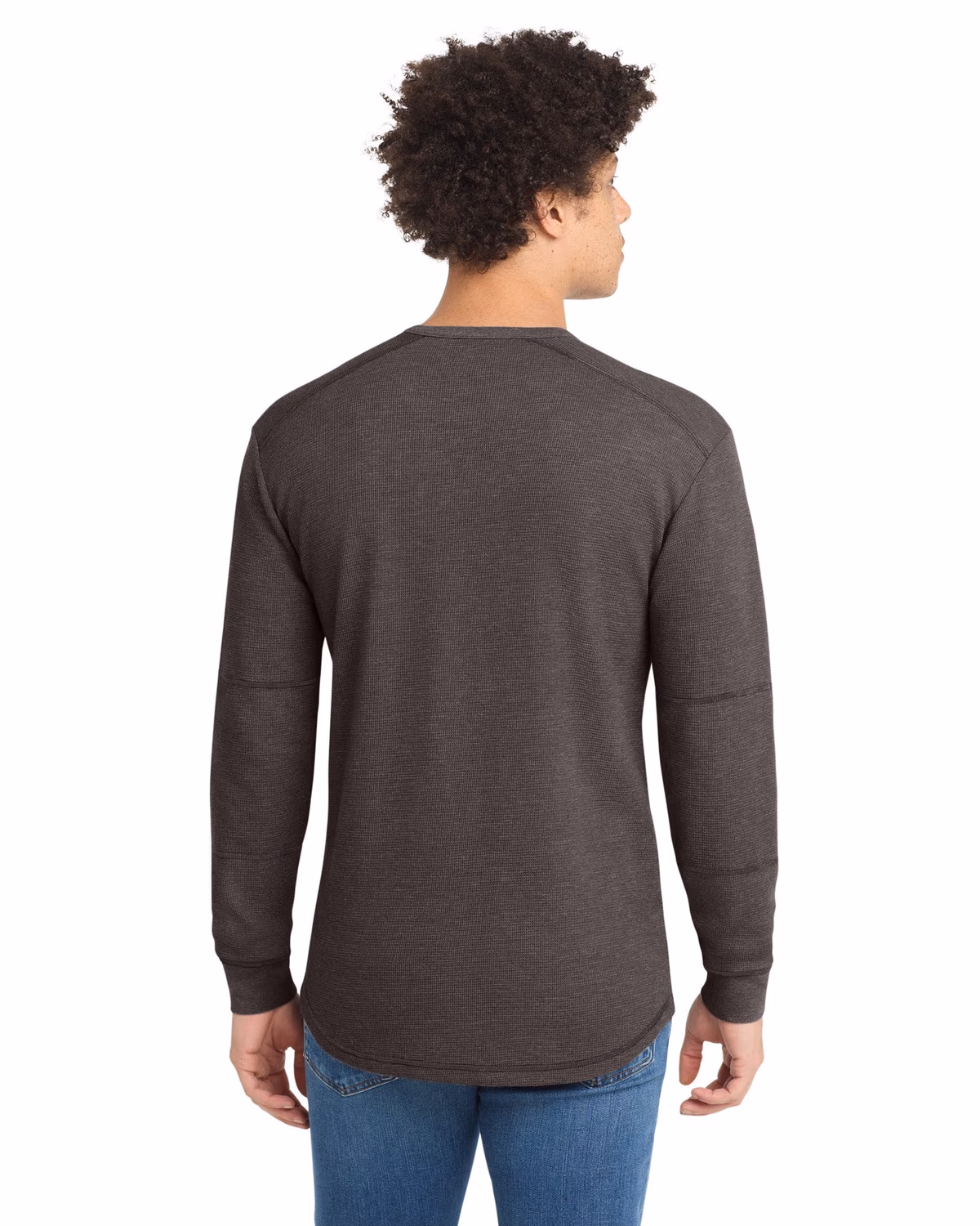 Custom New Era Thermal Long Sleeve - Black Heather back