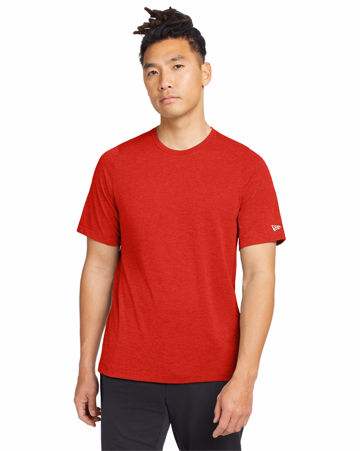 Custom New Era Series Performance Crew Tee NEA200 - Scarlet