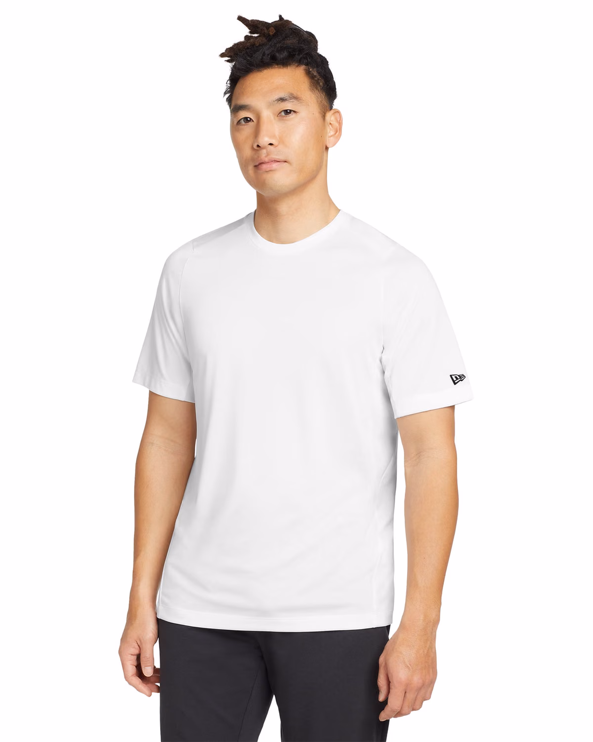 Custom New Era Series Performance Crew Tee NEA200 - White Solid