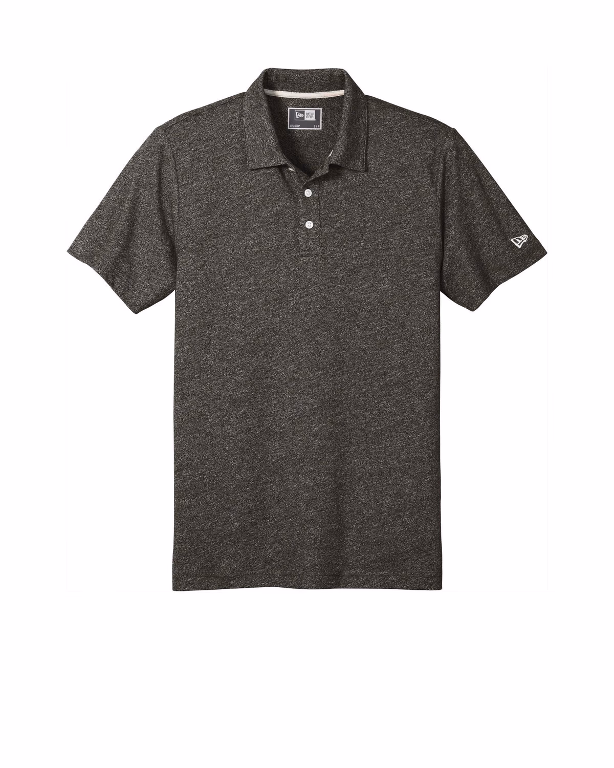 Custom New Era Slub Twist Polo - Black Twist flat front