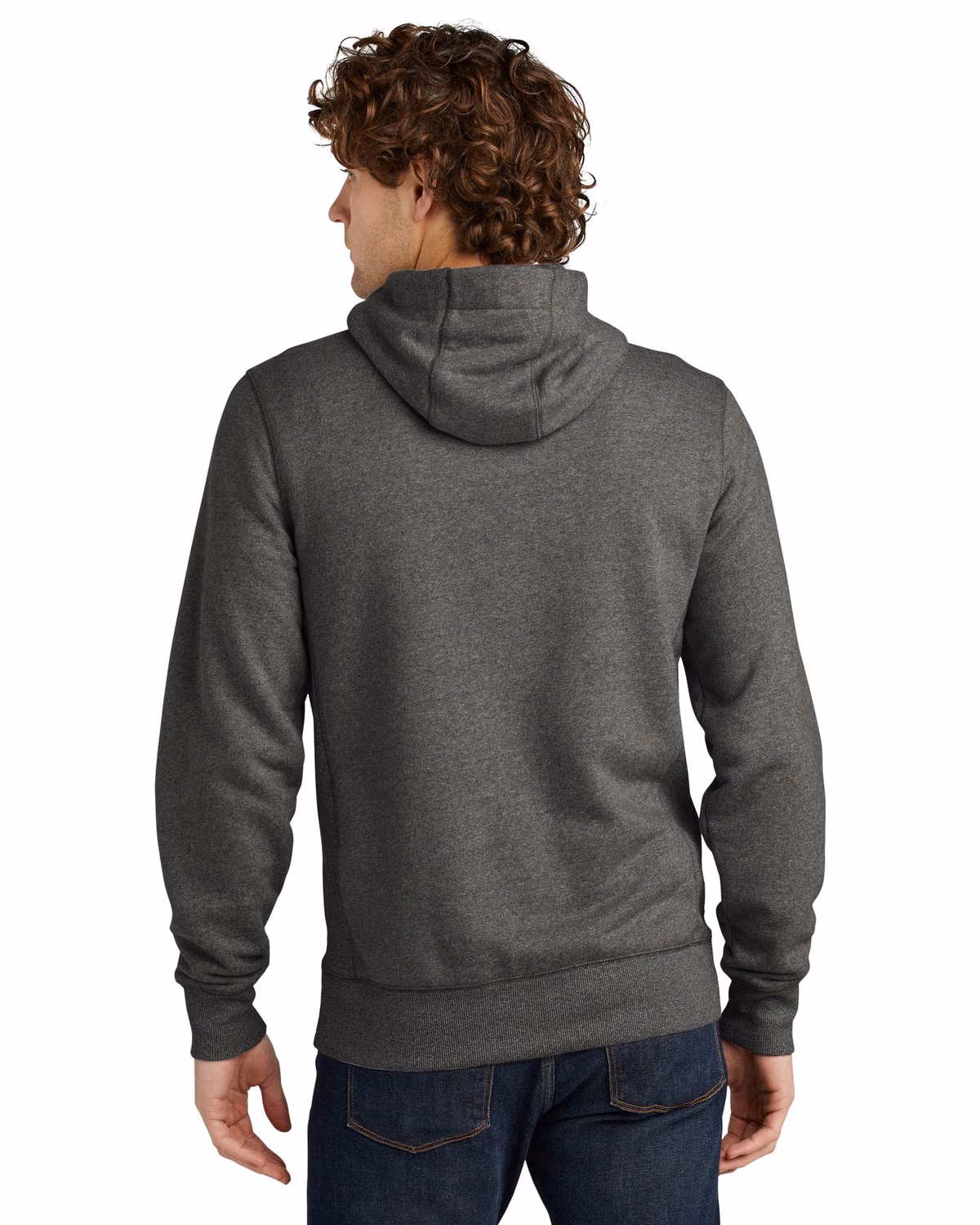 Custom New Era French Terry Full-Zip Hoodie - Black Twist back