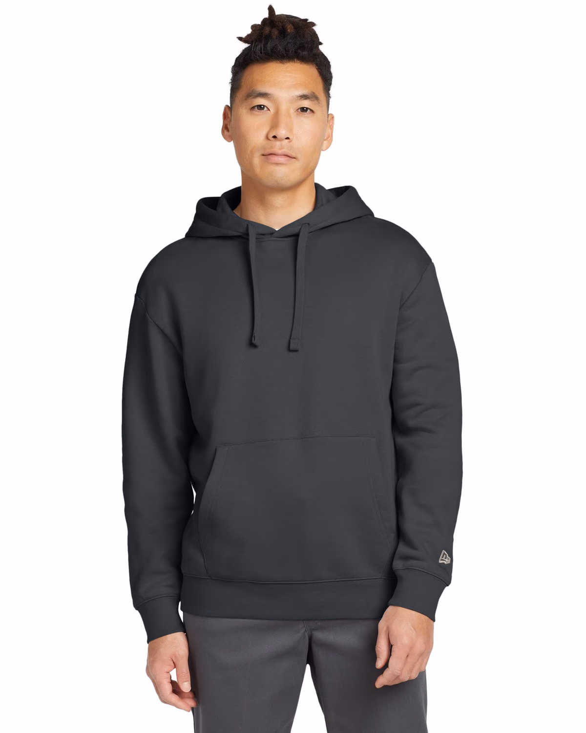 Custom New Era Heritage Fleece Pullover Hoodie - Graphite front