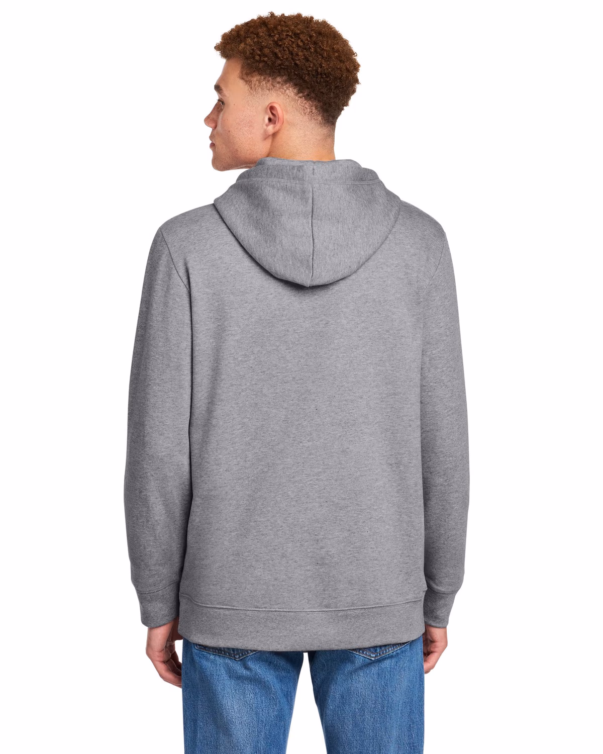 Custom New Era Comeback Fleece Pullover Hoodie - Athletic Heather back